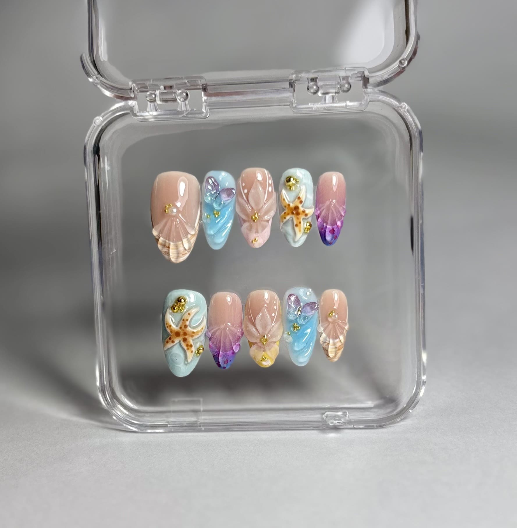 Press on nails réutilisables faits à la main