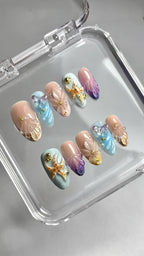 Press on nails réutilisables faits à la main