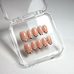 French Léopard press on réutilisables faits main