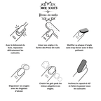 Guide de pose de press on nails faits main réutilisables 